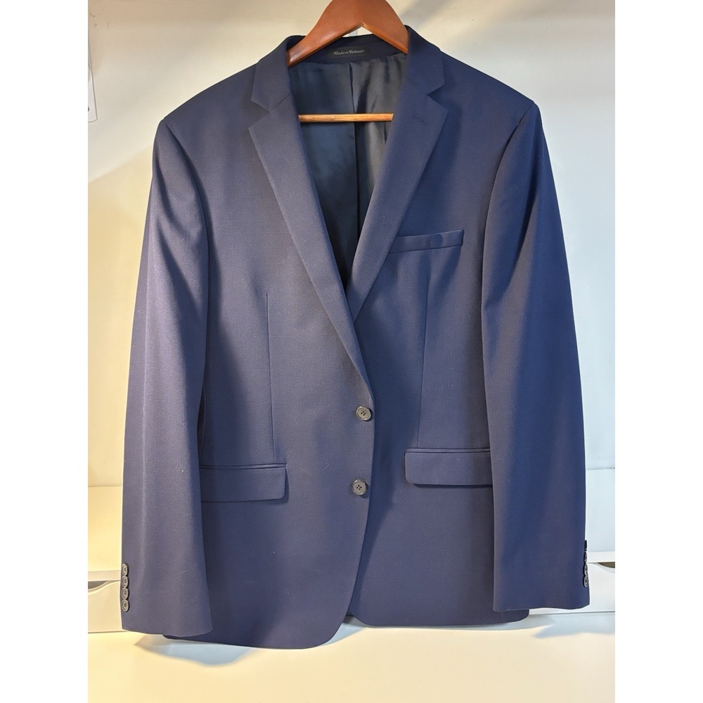 Van Heusen Suit Coat Flex Slim Fit Blue 42R Mens Two Button Jacket
